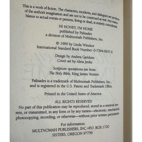 Hi Honey, I'm Home by Linda Windsor (Hardcover) - Picture 9 of 9